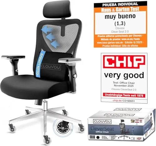 CLOUVOU CleverSeat Silla ergonómica de escitório [GANADORA DE PUREBAS]