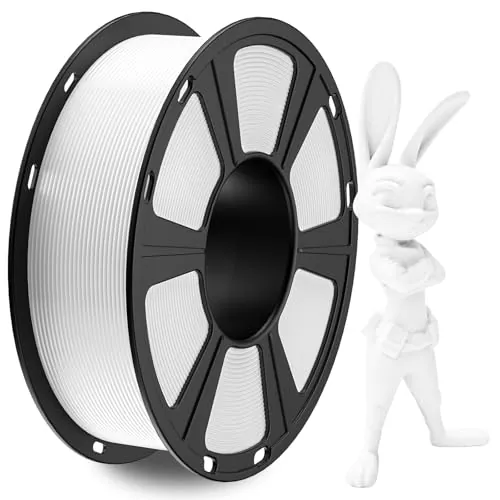 Filamento PLA 1.75 mm, GIANTARM Impresora 3D PLA Filamento 1kg Spool, Blanco