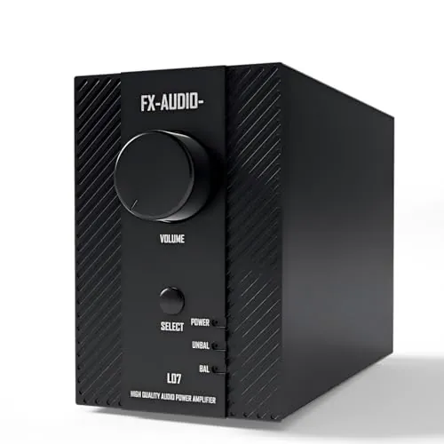 FX-Audio-L07 - Amplificador de audio estéreo 200W x2 MA5332MS 2 canales Clase D Power Amp Bridgeable BTL 400W Hi-Fi Fully Balanced Amp para biblioteca pasiva de escritorio altavoz Home Theater