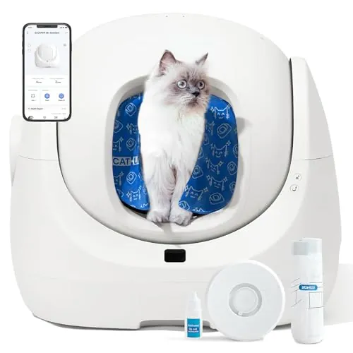 CATLINK Baymax Arenero Gatos Autolimpiable, 70L – Protección Mejorada contra Fugas, 7 Niveles de Seguridad, Control por App y Detección Multi-Gatos – Ideal para Hogares con Múltiples Gato