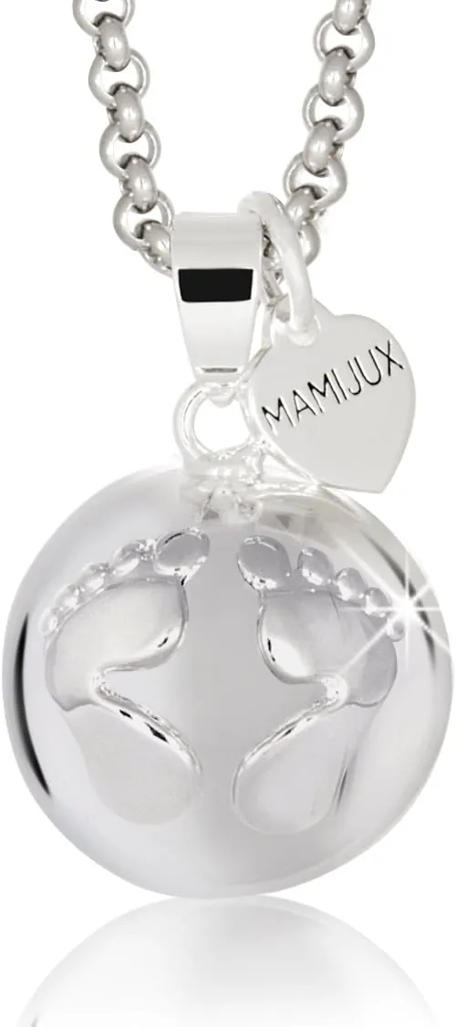 MAMIJUX® Llamador de ángeles con colgante, Idea Regalo Mujer, Regalo Embarazo, cadena de acero
