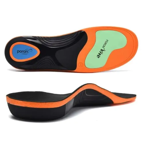 GemChve Plantillas Fascitis Plantar,Arco Pie Aplicable para Pies Planos,Dolor en Los Pies Aplicable a Zapatillas Deportivas y Calzado de Seguridad Orange 45-47 EU