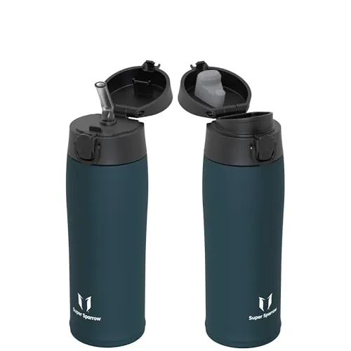 Sparrow Botella Agua Acero Inox - Botella Termica Niños 500ml - 2 Tapas