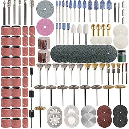 ZFE 217 piezas, juego de accesorios para Dremel Proxxon y multiherramienta para modelar Super para Dremel, Proxxon, herramienta multifunción con mango de 3 mm