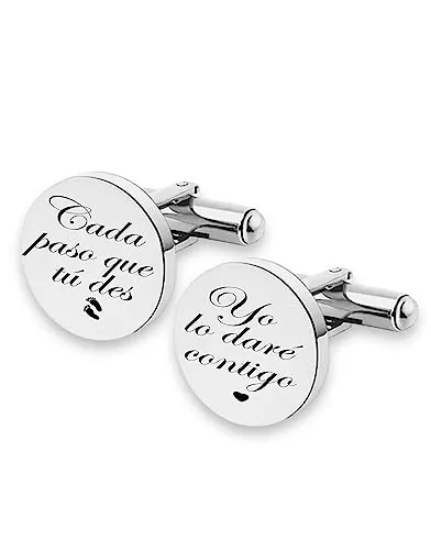 Gemelos Iniciales Fecha Personalizados Acero Grabado Regalo Boda Novio Padrino