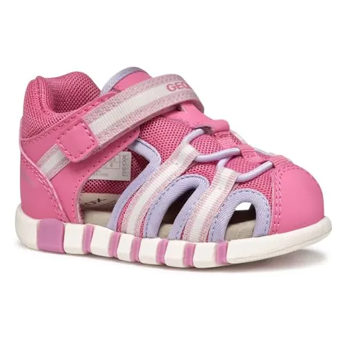 Geox - B SANDAL IUPIDOO GIR, Sandalia Bebé - Mädchen, Dk Pink/Lilac,