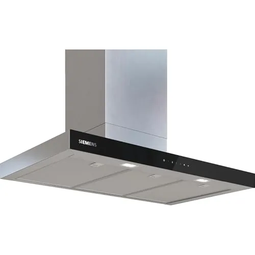 Siemens - Campana Extractora Decorativa de Pared, iQ500, 90 cm de ancho, acero mate antihuellas, LC97BDN30