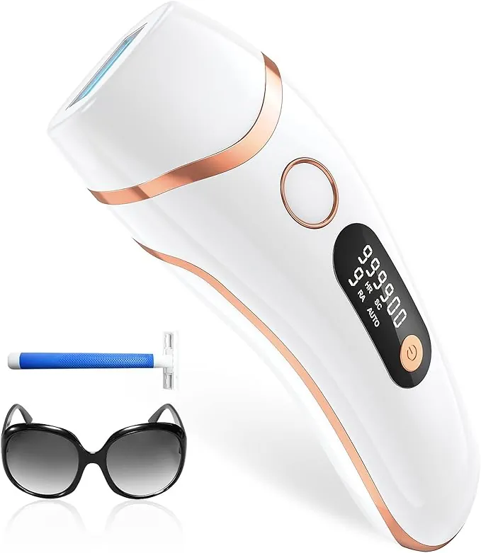 Haarlosy Depiladora Luz Pulsada, Depiladora Láser Definitive-999,999 Flashes, 2 Modos 9 Niveles Energía IPL Depilación para Axilas, Cuerpos, Hombres, Mujeres, Salón en Casa, LCN1208
