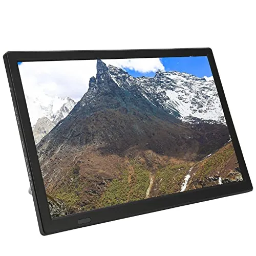 Monitor LED de TV Portátil de 16 Pulgadas, TV LED de Pantalla HD con Batería de Litio Recargable, para Coche, Caravana, Camping, Exterior, Cocina, Televisión/Monitor