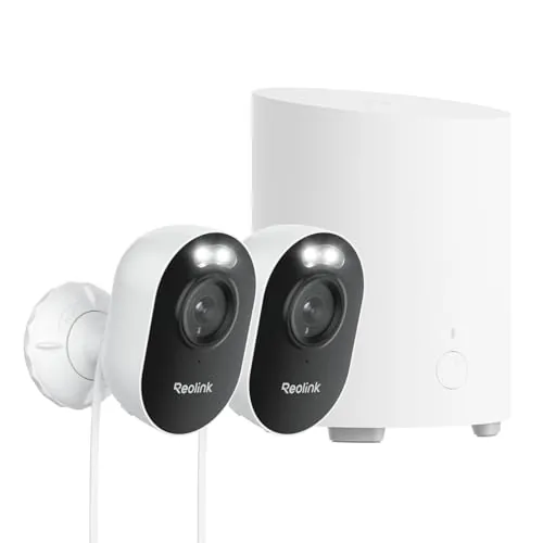Reolink Kit Camara Vigilancia WiFi Exterior 2K Home Hub Mini Lumus