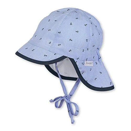 Sterntaler Schirmmütze M. Nackenschutz Sombrero, Azul (Himmel 325), 45 para Bebés