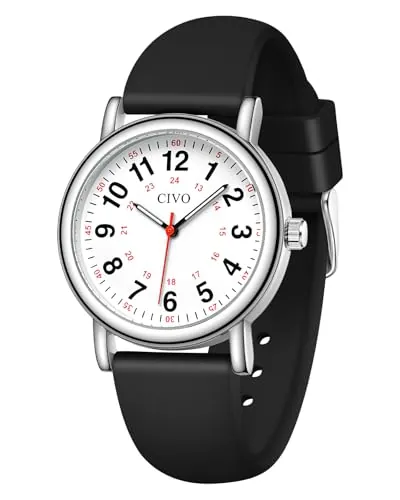 CIVO Reloj Enfermera Unisex Analógico: Impermeable con Esfera Fácil Lectura - Regalo Relojes de Pulsera per Mujer Hombre Estudiante de Medicina