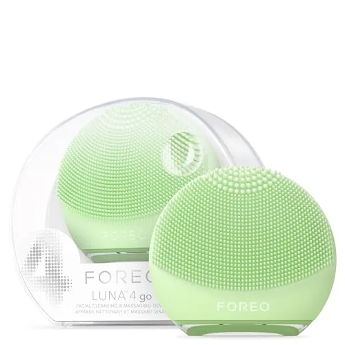 FOREO LUNA 4 go Cepillo de limpieza facial y masajeador facial reafirmante, cuidado facial premium, mejora la absorción de productos para el cuidado de la piel facial, herramientas simples para el
