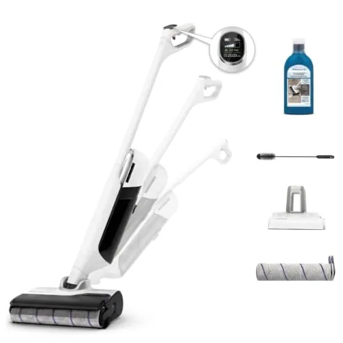 Rowenta X-Clean 12, Aspiradora Fregona Eléctrica Sin Cable, Blanco