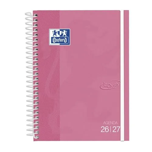 Oxford Touch, Agenda 2026 2027, Semana Vista, Tapa Extradura, A5 (15x21 cm), Español, Color Fuchsia