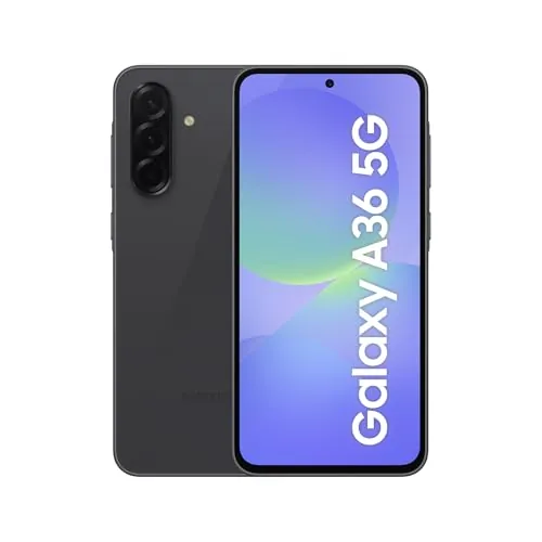 Samsung Galaxy A36 5G 256GB Teléfono Móvil, 6GB RAM, 50MP Cámara, Negro, Garantía del Fabricante 3 Años + 1 Año Extra