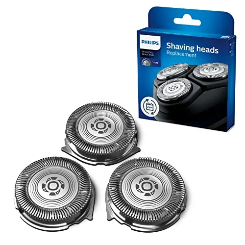 Philips Shaver Series 3000, Cabezales de recambio para afeitadora eléctrica, compatibles con las series de afeitar 1000 y 3000, potentes prestaciones, autoafiladas, 3 piezas, modelo SH30/50