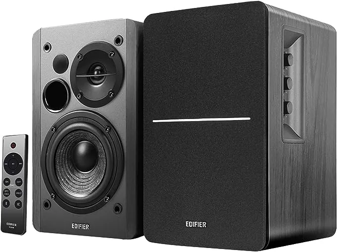 Edifier R1280DBs Altavoces activos de estantería con Bluetooth - Altavoces de Estudio tipo monitor 2.0 Wireless - 42 W RMS con subwoofer - Negro