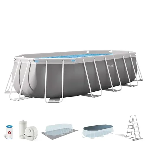 Intex 26796NP - Piscina desmontable ovalada prism frame intex 503x274x122 cm con depuradora