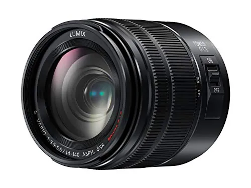 Panasonic LUMIX H-FSA14140 II - Objetivo Tele Zoom para cámaras de Montura M4/3 (Focal 14-140 mm, F3.5-F5.6, tamaño Filtro 58 mm, Power O.I.S), Negro