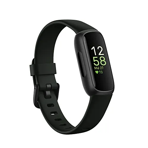 Fitbit Inspire 3, la pulsera de salud y actividad física con hasta 10 días de batería y compatible con Android e iOS, Negro