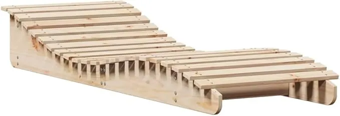 vidaXL Tumbona de Madera Maciza de Pino 205x70x31,5 cm