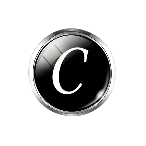 Gemelolandia | MEDIO PAR Cubreboton Letra en Negro Regalo para el Padrino Cubrebotones Gemelos Originales Para Camisas | Para Hombres y Niños | Regalos Para Bodas y Otros Eventos (Letra C)