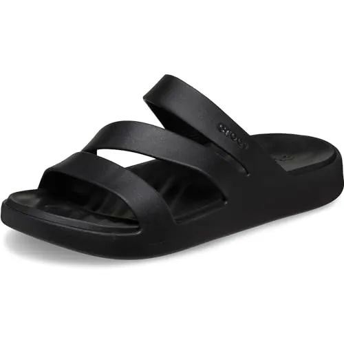 Crocs Getaway Strappy, Sandalias Mujer, Negro, 38/39 EU