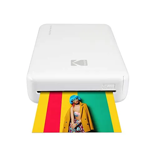 Kodak - Impresora fotográfica mini 2 HD, instantánea, inalámbrica y portátil, con tecnología de impresión patentada 4Pass, compatible con iOS y Android, blanco