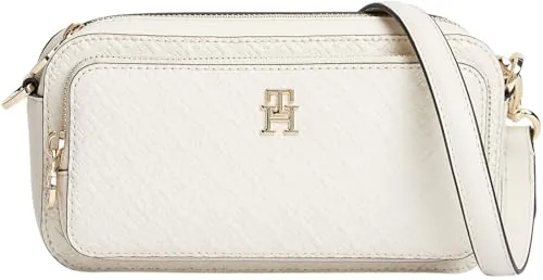 Tommy Hilfiger Bolso bandolera Mujer Daily Camera Bag con cierre de cremallera, Marfil (Soft Cream), Talla Única