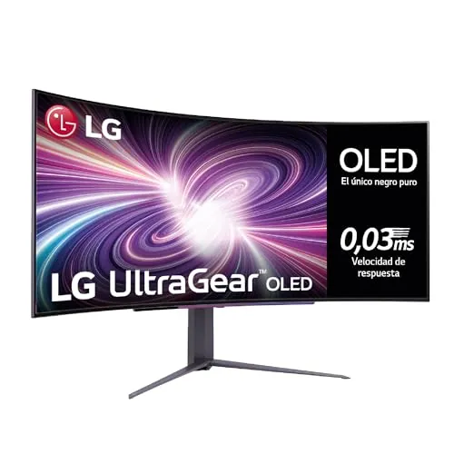 LG 45GS96QB-B - Monitor Gaming Ultragear, 45", Pantalla OLED, (3440x1440), 21:9, 240 Hz, 0,03 ms, G-Sync Compatible y FreeSync Premium Pro, Morado