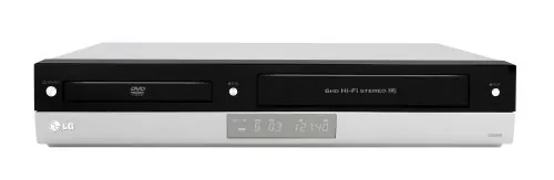 LG V 190 - Equipo Reproductor de DVD y Grabador Hi-Fi de vídeo (grabadora VHS 4 HD Stereo, grabadora SP/LP, Showview, Certificado DivX, Salida Audio Digital coaxial), Color Plateado