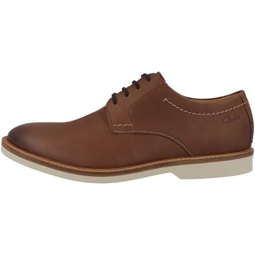 Clarks Atticus Ltlace, Oxford Hombre, Dark Tan Lea, 44 EU