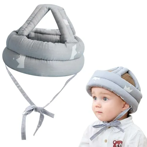 Casco de Protección para Bebé, Casco Bebe Golpes, Gorra Protectora para Cabeza de Bebé, Casco Protector Ajustable de 6 a 36 Meses Bebe