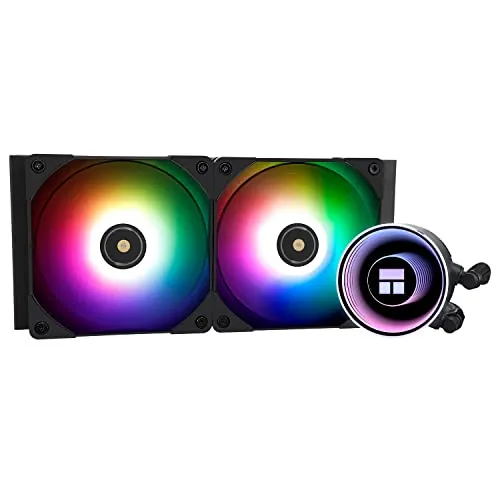 Thermalright Frozen Notte 240 BLACK ARGB V2 - Refrigerador de CPU para refrigeración por agua, doble ventilador PWM, apto para AM4/AM5, Intel LGA 1700/1851/1150/1151/1200/2011