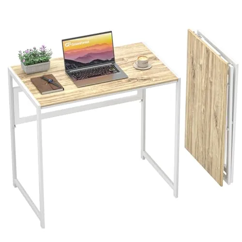 GreenForest Escritorio Plegable sin Montaje, 80x48 Mesa Portátil y Estable