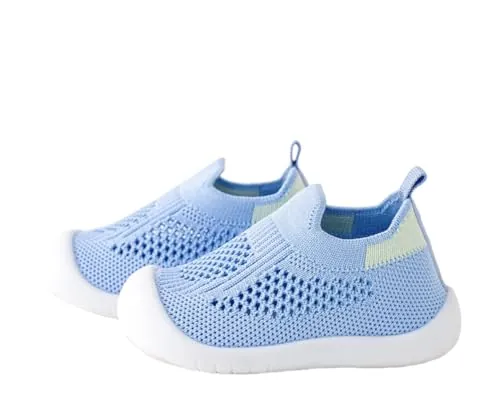 Zapatillas Primeros Pasos niño niña (Azul Celeste, Sistema Tallas Calzado EU, Niño (0-5 años), Números, Mediano, 22)