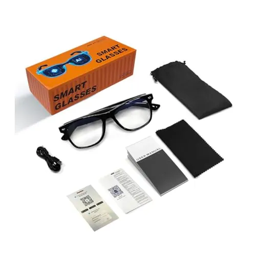 HGTRH Gafas Bluetooth, Gafas Inteligentes Gafas Traductoras Gafas con IA Smart Glasses Gafas IA Gafas con Bluetooth A