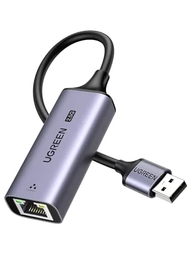 UGREEN 2.5G Adaptador Ethernet USB 3.0 a RJ45 Tarjeta de Red 2500 Mbps LAN