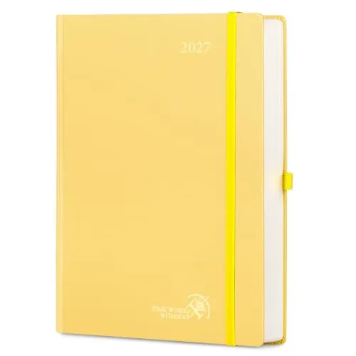 POPRUN Agenda 2027 Dia Por Pagina, Tapa Dura, A4 29,7 x 21cm escolar