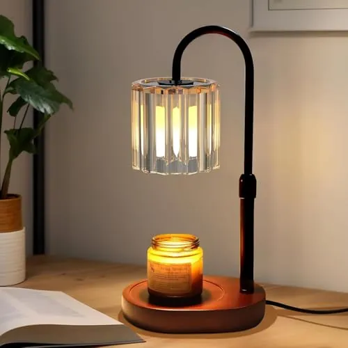 seenlast Lámpara Calentadora de Velas con Temporizador y Atenuador, Candle Warmer Lamp Intensidad Calentador de Velas Vintage, Lampara Vela Eléctrica para Velas aromáticas, Hogar, Decoración