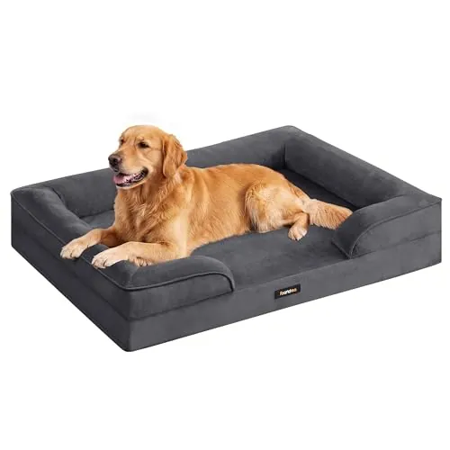 FEANDREA Cama para Perro Grande Ortopédica Lavable, 112 x 81 x 17 cm
