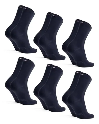 DANISH ENDURANCE Calcetines Algodón Orgánico, 6 Pack Azul Marino 43-47