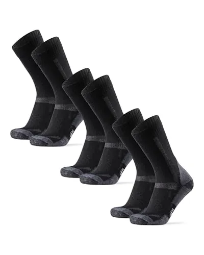 DANISH ENDURANCE Calcetines Senderismo Lana, 3 y 5 Pack Negro/Gris 43-47