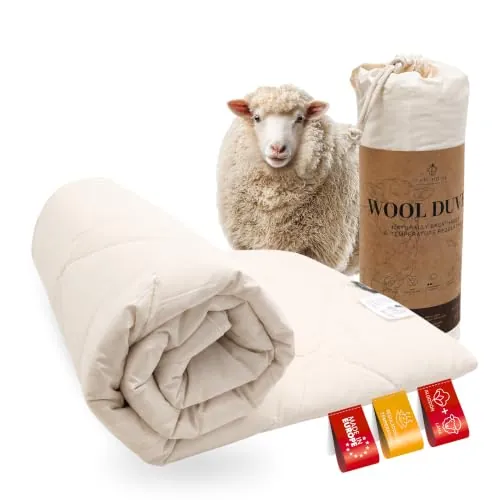 FAM Home Relleno Nordico Cama 150/160 (240x220 cm) 100% Lana & 100% Algodón