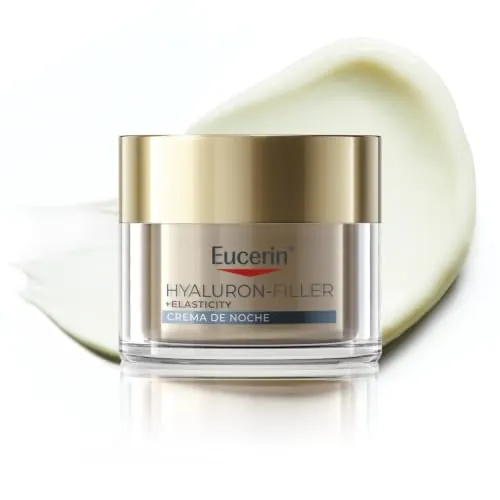 Eucerin Hyaluron-Filler +Elasticity Crema de Noche, 50 ml | Reenergiza el colágeno, aumenta la elasticidad, reduce las manchas oscuras, nutre intensamente y aporta luminosidad