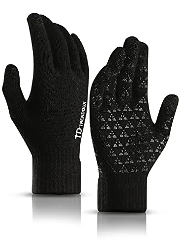 TRENDOUX Guantes Invierno Termicos Mujer, Tactiles Smartphone Ciclismo Moto Bici Correr Aire Libre, Antideslizantes Conducir Deporte Running, Bicicleta