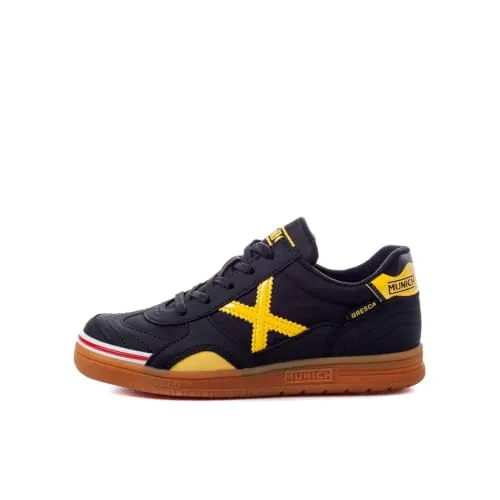 Munich Gresca Kid's, Zapatillas de deporte Unisex niños, Nero Negro Amarillo 02, 38 EU