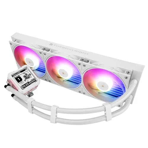 Thermalright FW PRO 360 ARGB MEW-AIO - Enfriador líquido para CPU (pantalla LCD IPS de 320 x 320, para AM4/AM5/Intel LGA1700/1851, Pantalla magnética de 2.73 pulgadas