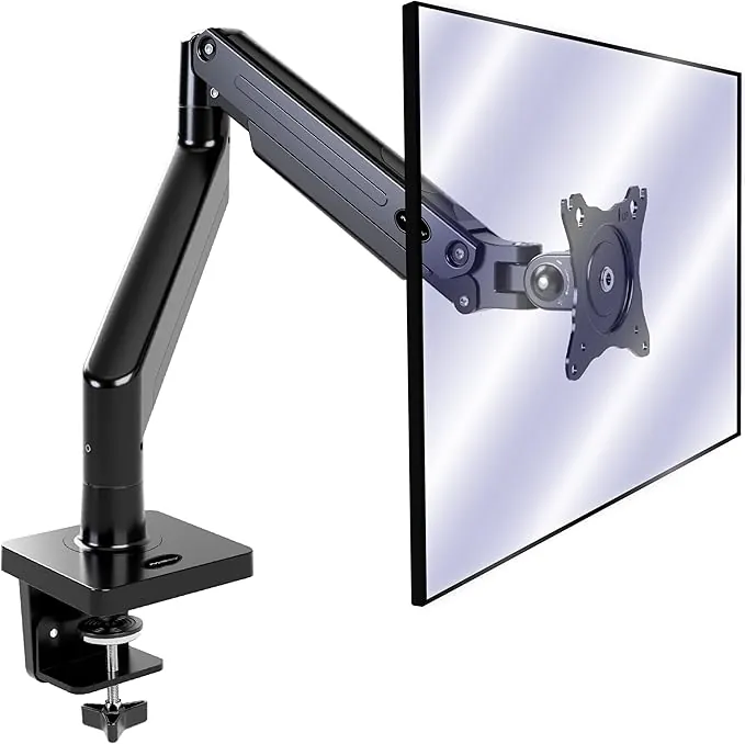 Invision Soporte de Brazo para Monitor para Pantallas 24-40" Abrazadera de Escritorio Ergonómica Ajustable en Altura VESA 75/100mm 2-15kg (MX450)